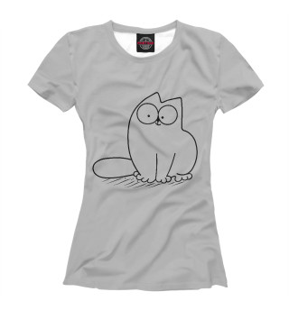 Женская футболка Simon's cat
