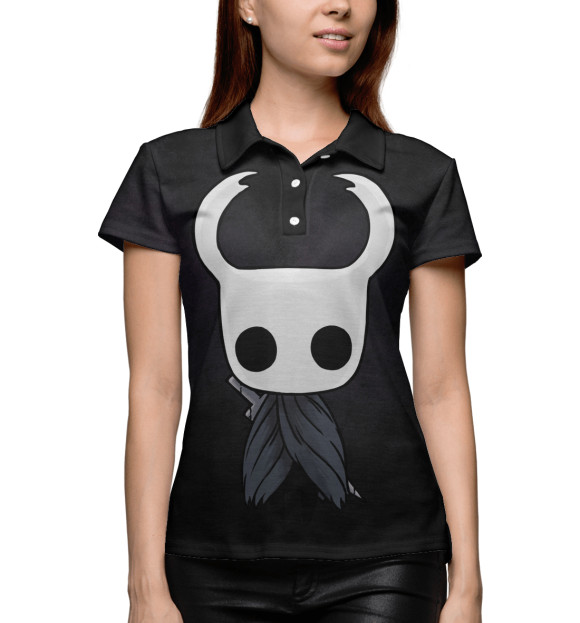 Женское поло с изображением Hollow Knight цвета Белый