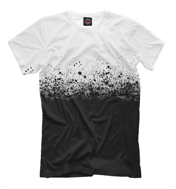 Мужская футболка с изображением Брызги цвета Черный