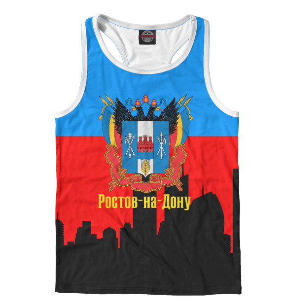 Мужская майка-борцовка с изображением Ростов-на-Дону цвета Белый