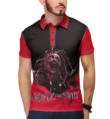 

Поло Print Bar, Белый, Slipknot