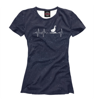 Женская футболка Farm Animal Bird Heartbeat