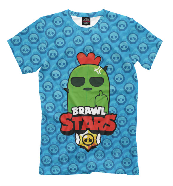 Футболка для мальчиков с изображением Brawl Stars Spike цвета Белый