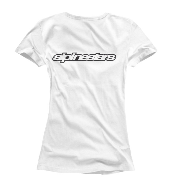 Футболка для девочек с изображением Alpinestars цвета Белый