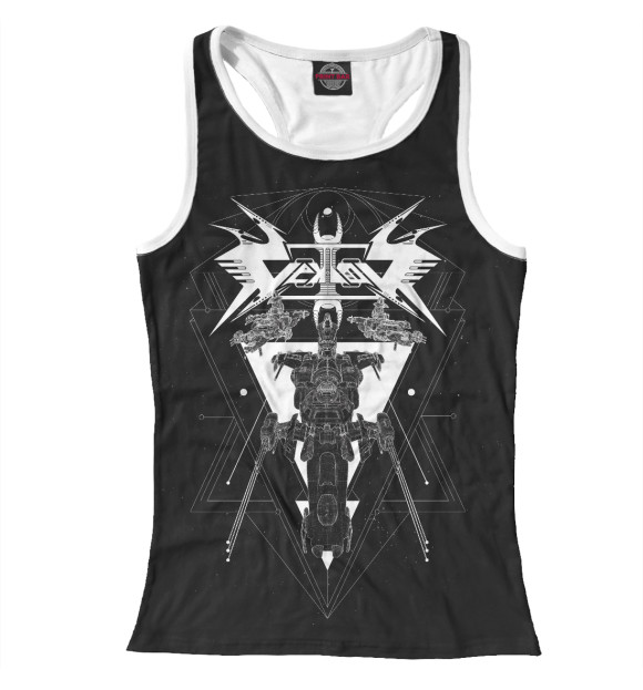 Женская майка-борцовка с изображением Vektor цвета Белый