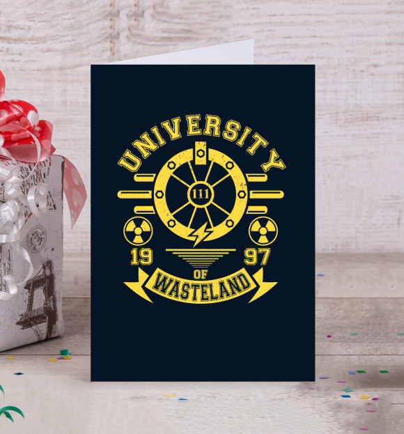Открытка с изображением University of Wasteland цвета Белый