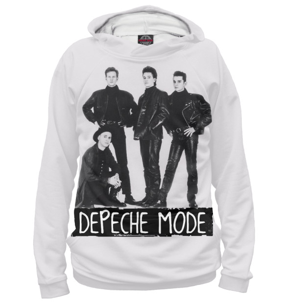 Мужское худи с изображением Depeche Mode цвета Белый