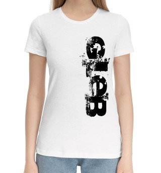 Хлопковая футболка для девочек Глеб (брызги красок)