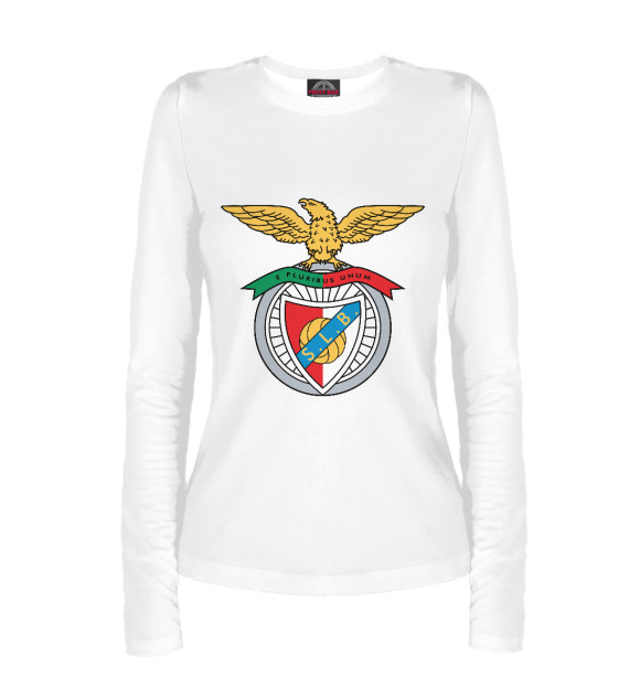 Женский лонгслив с изображением Benfica цвета Белый