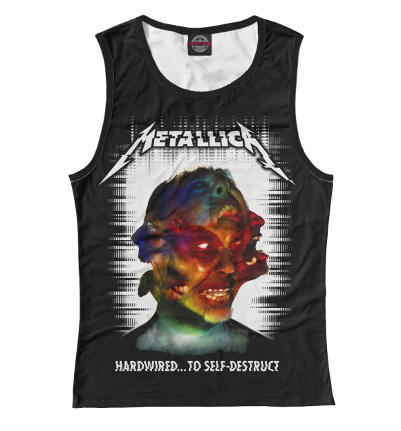 Майка для девочки с изображением Metallica Hardwired...To Self-Destruct цвета Белый