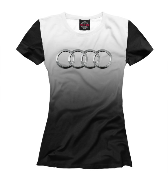 Футболка для девочек с изображением Audi цвета Белый