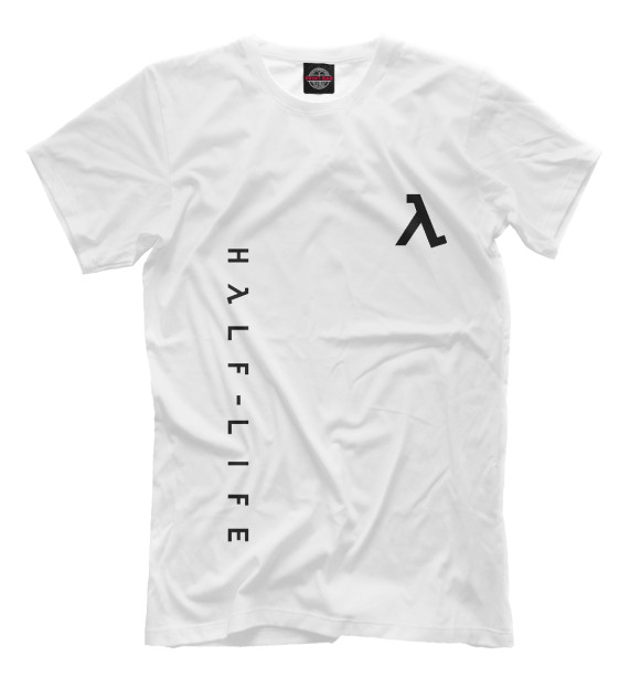 Мужская футболка с изображением Half Life цвета Белый