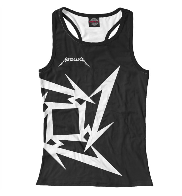 Женская майка-борцовка с изображением Metallica цвета Белый