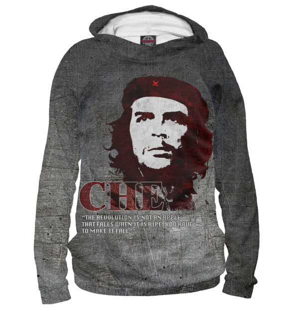 Худи для девочки с изображением Che Guevara цвета Белый