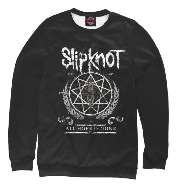 Свитшот для девочек с изображением Slipknot цвета Белый