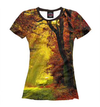 Женская футболка Осенний лес