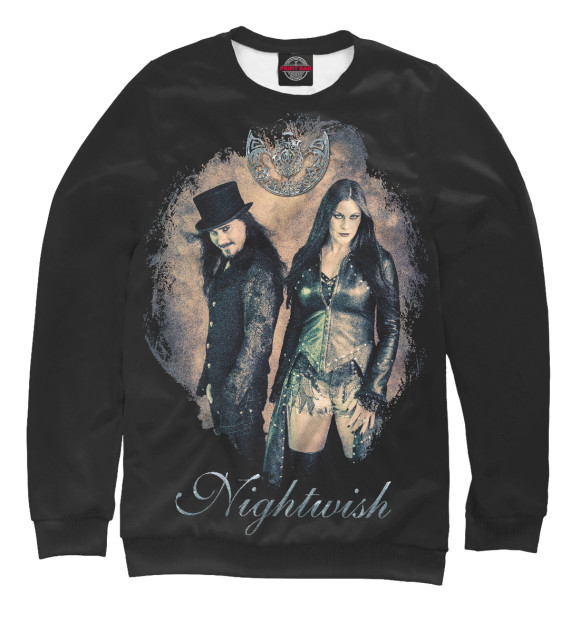 Женский свитшот с изображением Nightwish цвета Белый