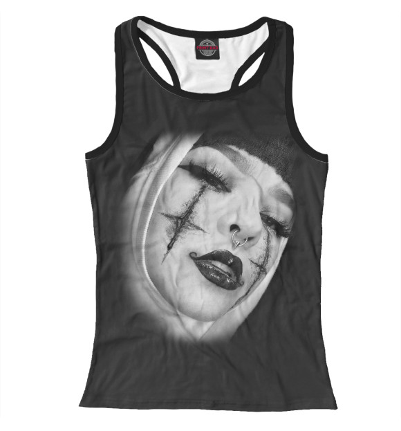 Женская майка-борцовка с изображением Nun цвета Белый