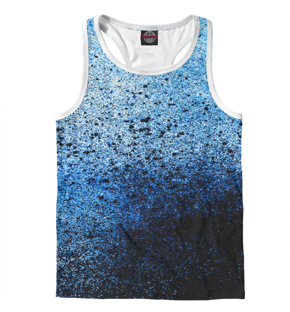 Мужская майка-борцовка с изображением Холодные краски цвета Белый