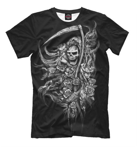 

Футболки Print Bar, Черный, Смерть с косой