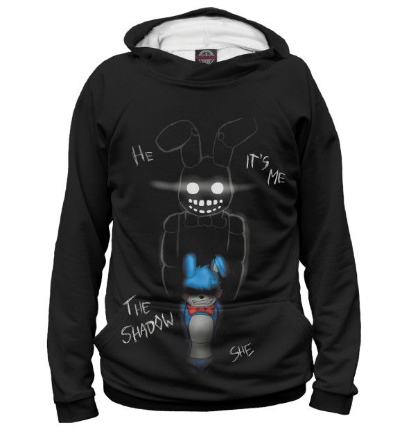 Женское худи с изображением Five Nights  at Freddy's цвета Белый