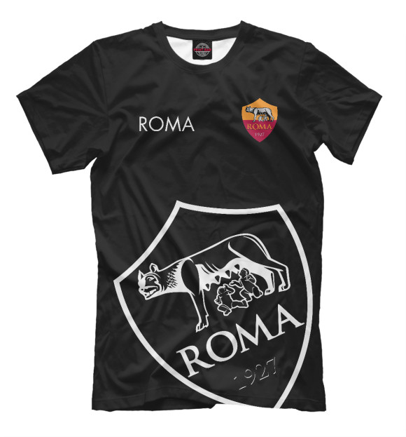 Мужская футболка с изображением Roma цвета Белый