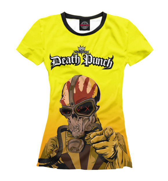 Женская футболка с изображением Five Finger Death Punch War Is the Answer цвета Белый