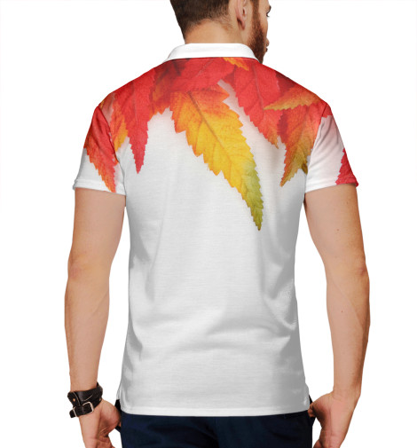 

Поло Print Bar, Белый, Осень