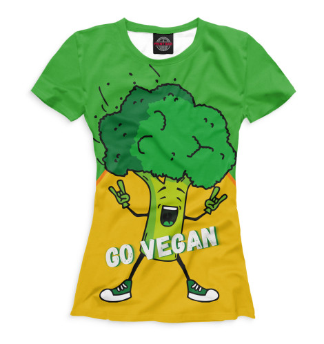 

Футболки Print Bar, Белый, Go Vegan