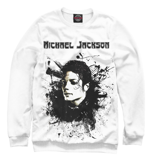 Мужской свитшот с изображением Michael Jackson цвета Белый