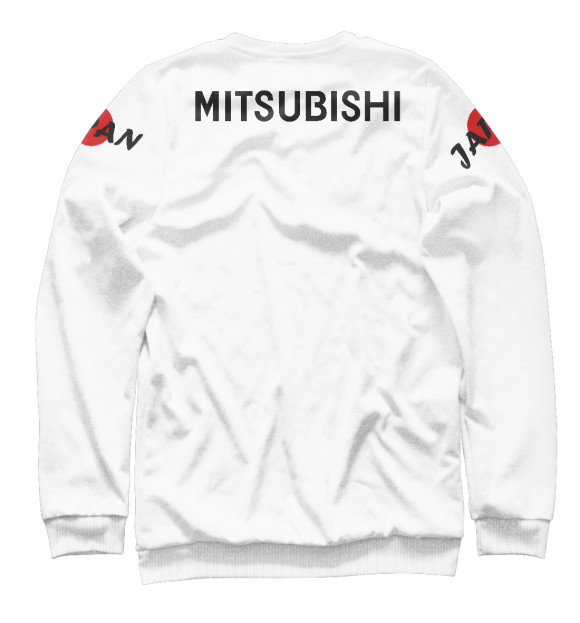 Женский свитшот с изображением Mitsubishi - Япония цвета Белый