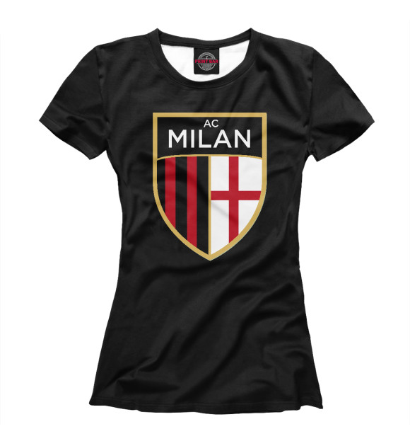 Футболка для девочек с изображением AC Milan цвета Белый