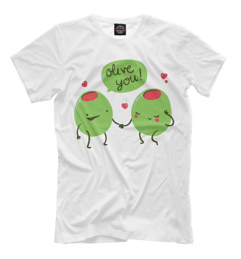 

Футболки Print Bar, Молочно-белый, Olive You