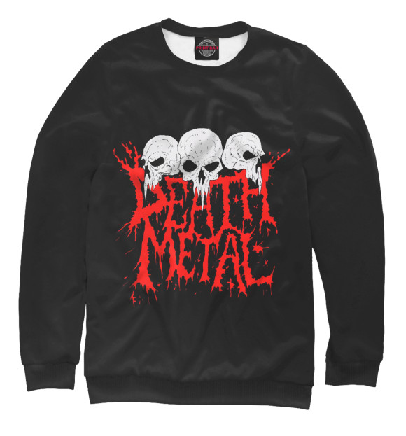 Мужской свитшот с изображением Death Metal цвета Белый