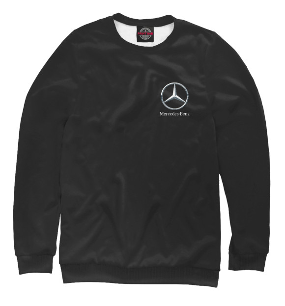 Мужской свитшот с изображением Mercedes-Benz цвета Белый