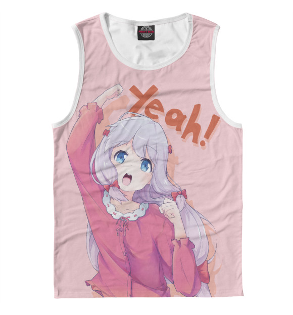 Майка для мальчика с притом Sagiri цвета Белый Майка для мальчика с изображением Sagiri цвета Белый