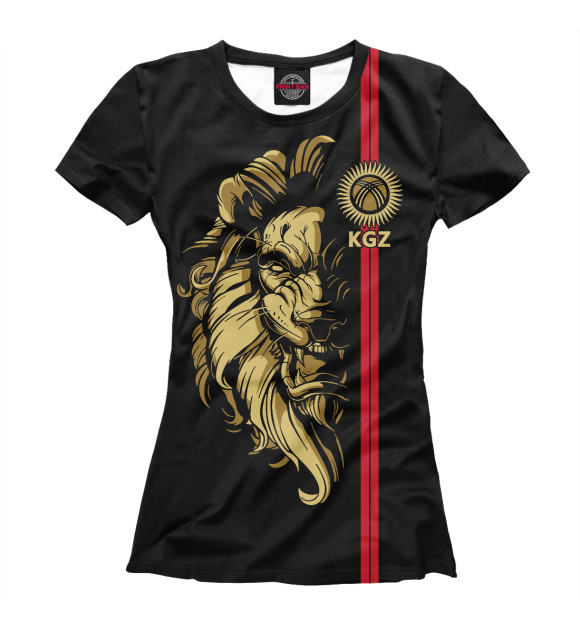 Футболка для девочек с изображением Киргизия цвета Белый