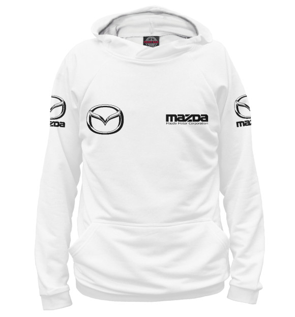 Женское худи с изображением Mazda цвета Белый