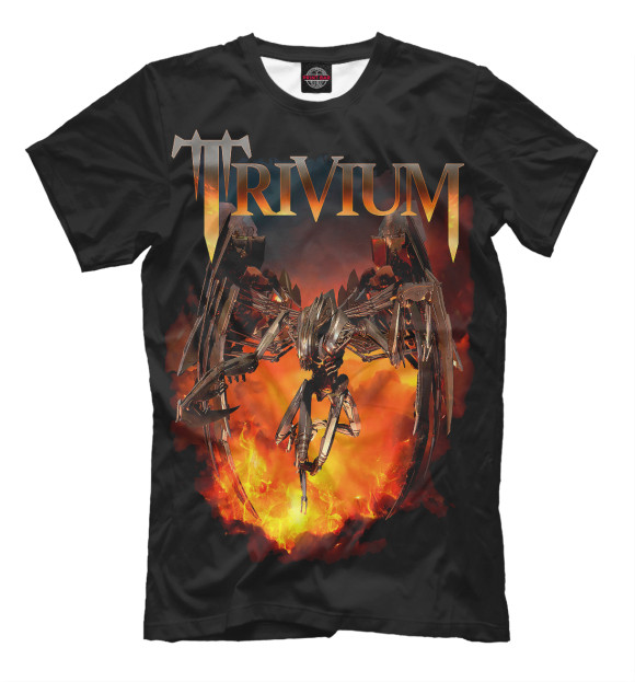 Мужская футболка с изображением Trivium цвета Черный