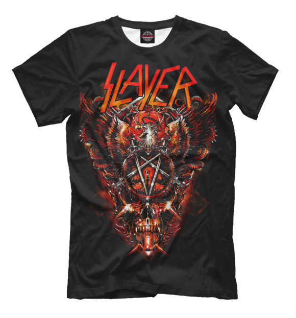 Футболка для мальчиков с изображением Slayer цвета Черный