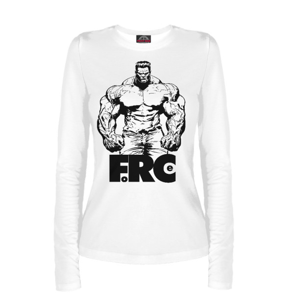 Женский лонгслив с изображением Force цвета Белый