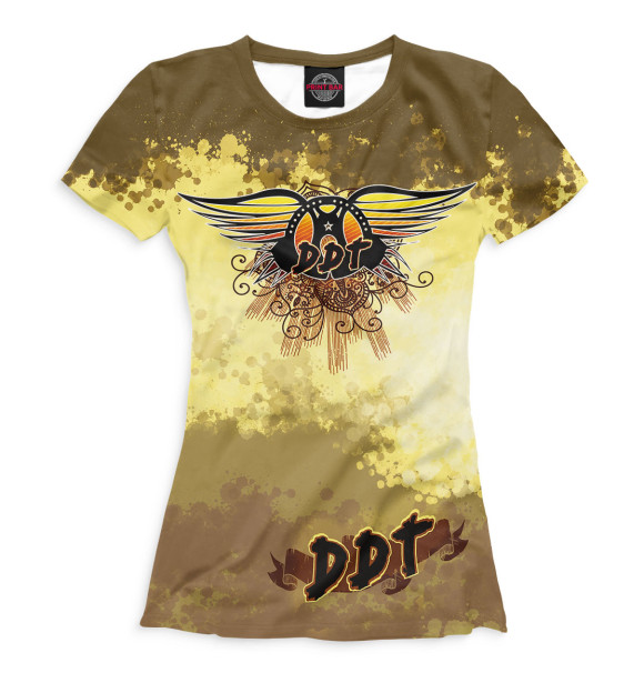 Женская футболка с изображением DDT цвета Белый