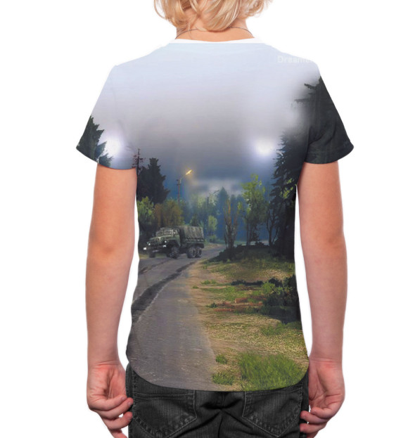 Футболка для мальчиков с изображением Spintires цвета Белый