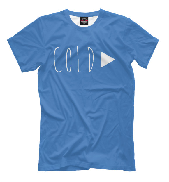 Мужская футболка с изображением Play цвета Грязно-голубой