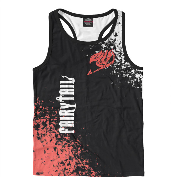 Мужская майка-борцовка с изображением Fairy Tail цвета Белый