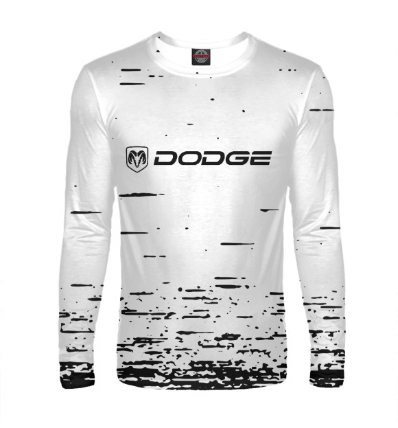 Мужской лонгслив с изображением Dodge цвета Белый