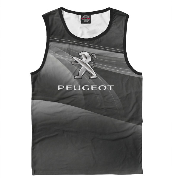 Майка для мальчика с изображением Peugeot цвета Белый