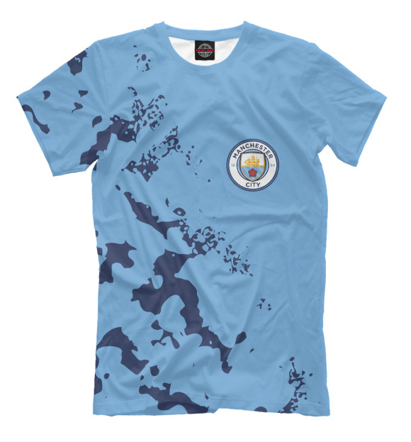 Мужская футболка с изображением Manchester City / Манчестер Сити цвета Белый