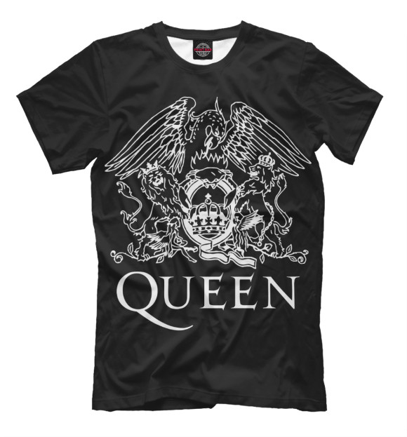 Мужская футболка с изображением Queen цвета Черный