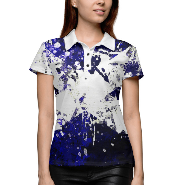 Женское поло с изображением Шотландия цвета Белый